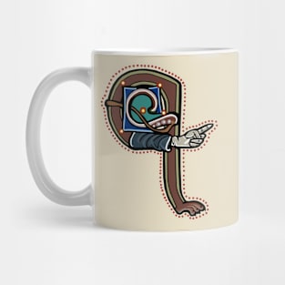 Letter Q Manicule W 14C Maastricht Psalter parody Mug